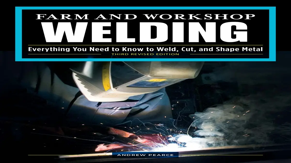 Welding torch in use on metal workpiece with sparks and protective gear visible.